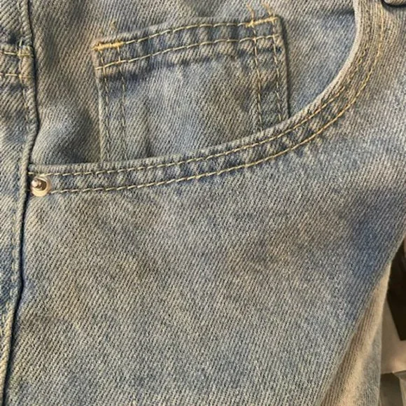 Shein Heart print Jeans size large wide leg - Picture 12 of 13